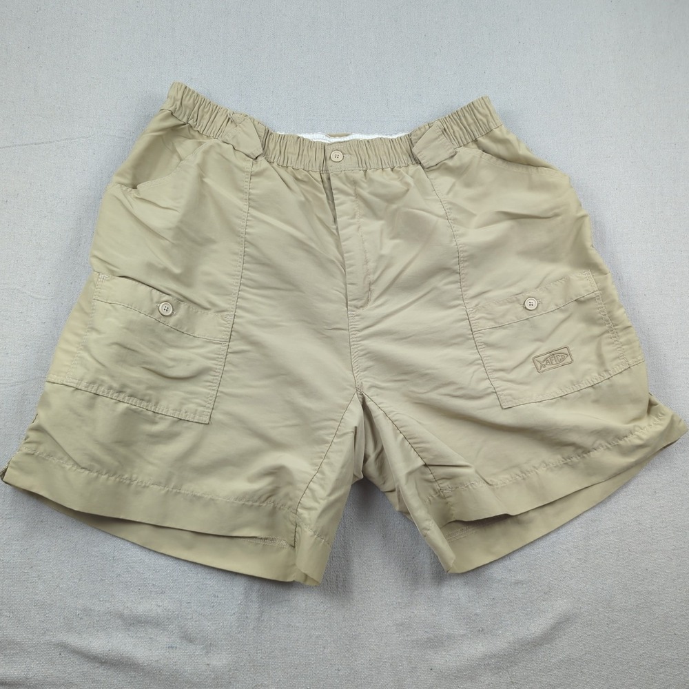 Aftco Shorts Mens 42 Khaki Outdoor Shishing Swimming Hybrid Cargo